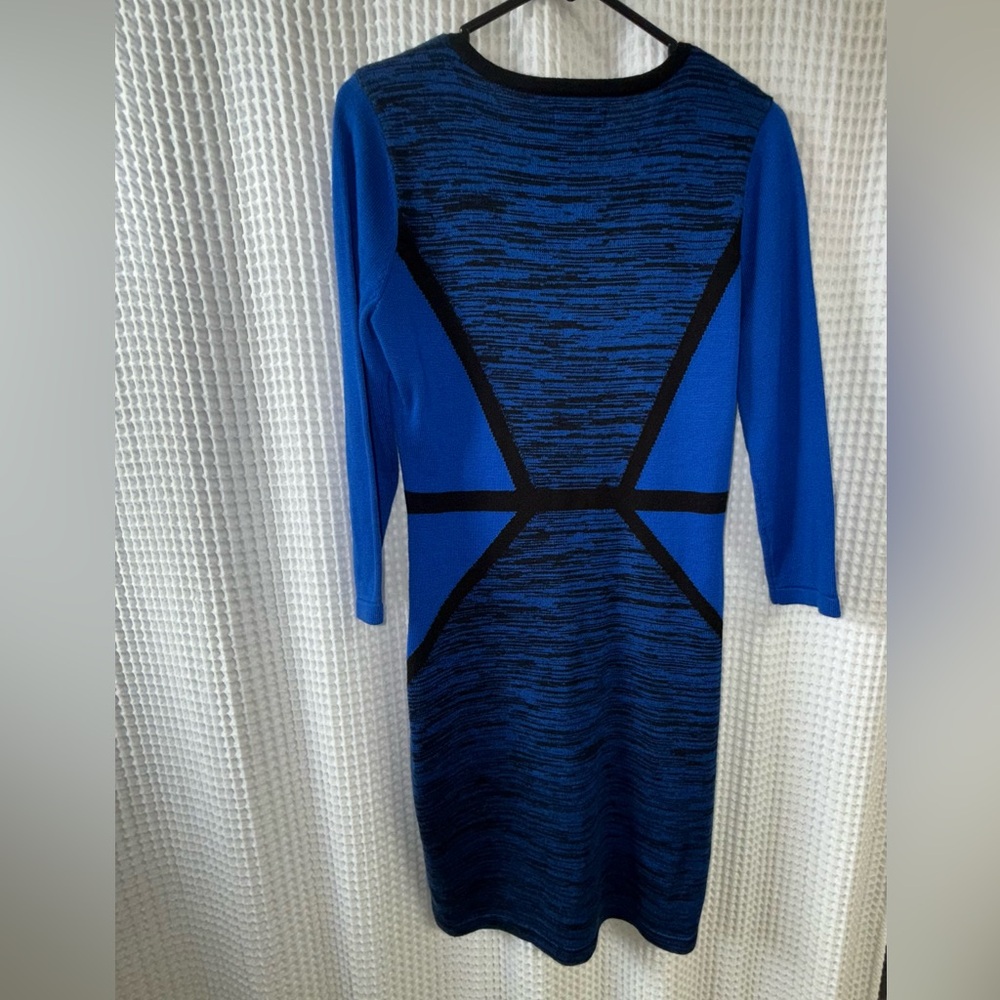 Calvin Klein Medium Blue and Black Women's Dress - Picture 3 of 5
